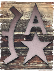 Arising Star Ranch Logo on Wood