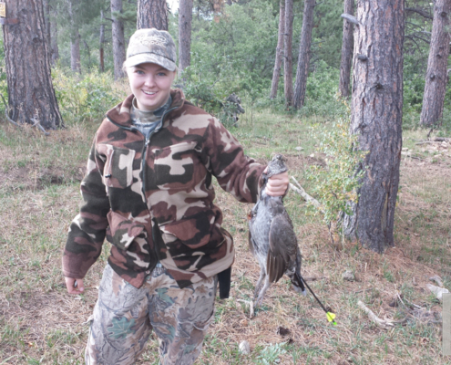 Holding a Pheasant Bird